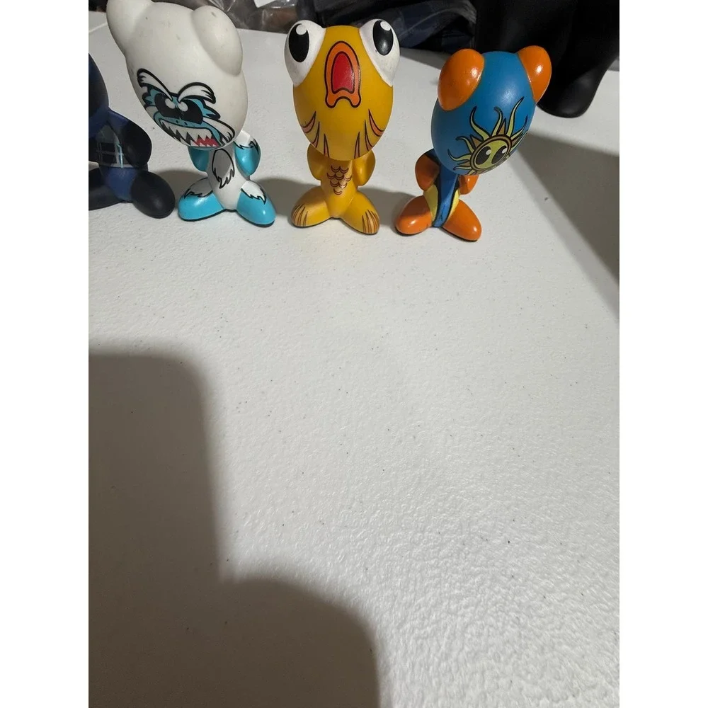 Lot of 8 Vintage UB Funkeys Collectible Figures Ninja Devil Fish Sun Rare Toy